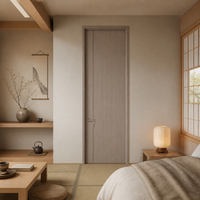 Porte de chambre en bois rainuré mélaminé avec surface facile à nettoyer et bordure PUR pour la rénovation en gros des hôtels