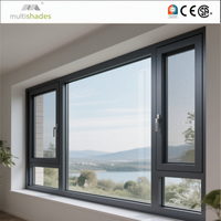 Fenêtre en aluminium à triple vitrage à rupture de pont thermique, charnière dissimulée, fonctionnement fluide, certifiée NFRC Energy Star, durable