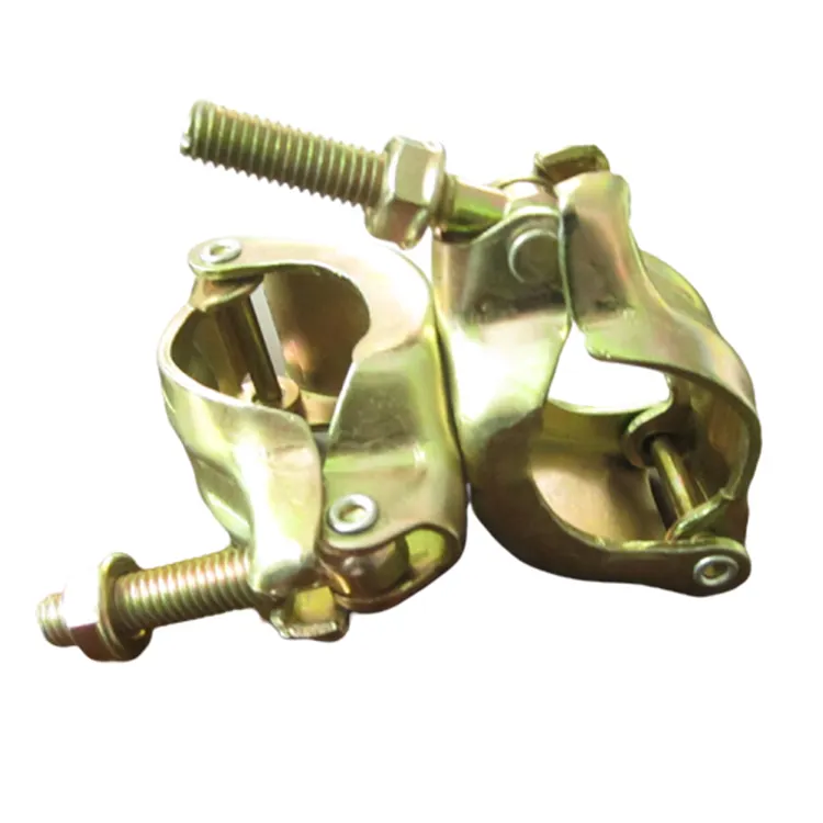 Light Weight Scaffolding Parts Durable Pressed Steel Pipe Clip Fixing Pressed Double Coupler Scaffolding Swivel Clamp