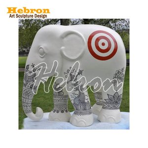 Scultura in Resina di Elefante Colorato a Grandezza Naturale per Arte <span class=keywords><strong>Pop</strong></span>, Modello 3D Angelo, per Giardino e Spazi Esterni - Product Image 4
