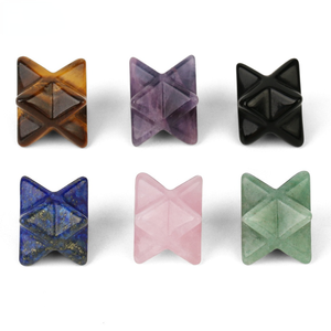 Ornamenti in Pietra Naturale Merkaba, Stella a <span class=keywords><strong>Sei</strong></span> Punte Esagramma, Cristallo Curativo, Gioielli con Gemme - Product Image 3