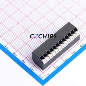 JL212S-35012B01 Spring Terminal Block Through hole Component (THT),P=3.5mm Connector 1x12P 3.5mm Black Through Hole - Product Image 1