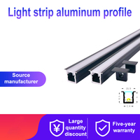 Profilé en aluminium pour éclairage mural en verre, profils pour escaliers 17*7 mm, profilé en aluminium à canal latéral pour éclairage LED d'aquarium
