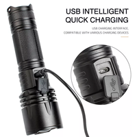 Lampes de poche LED P50 Zoom haute puissance 1000 lumens, puissantes, super lumineuses, tactiques, rechargeables par USB, lampes de poche LED haute puissance