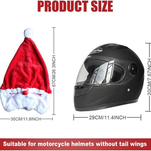Funda para Casco de Motocicleta de Santa Claus, Tela de Felpa Suave, Resistente al Viento, Cálida, Regalo de Navidad para Motociclistas, Oferta 2026 - Product Image 4