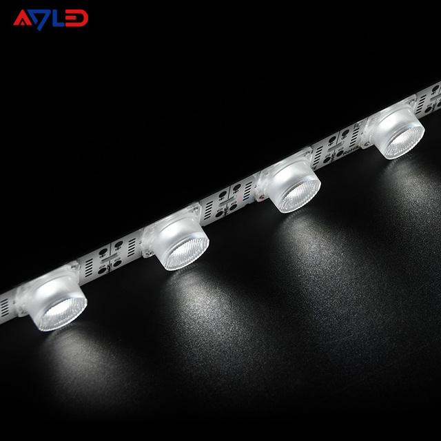 12V LED Light Bar 45x15 Degree Beam Angle Edgelit Sidelit LED Bar with Lens for Display Exhibit Light Box Subway Airport Mall