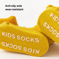 Chaussettes d'hiver pour enfants, écologiques, respirantes, à semelle en caoutchouc antidérapante, avec motifs d'animaux mignons, chaussettes thermiques chaudes pour bébés
