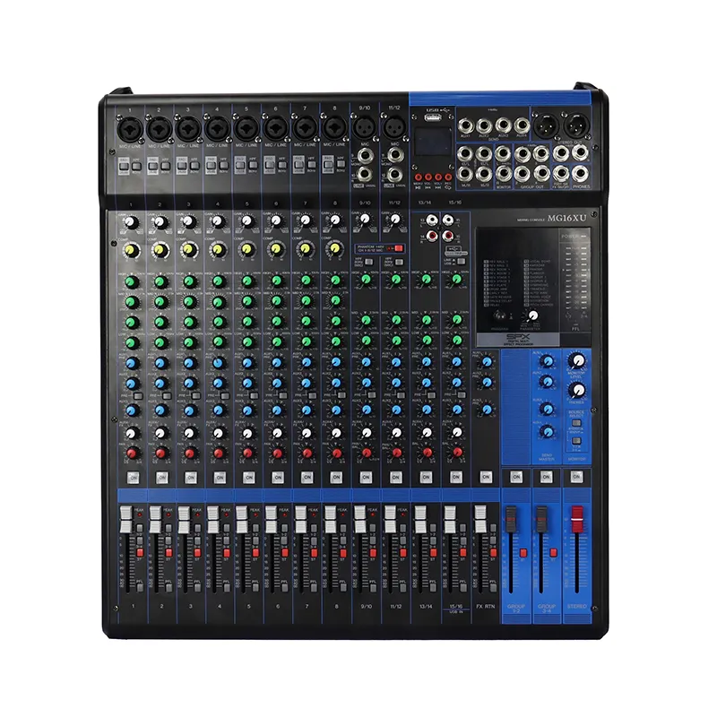 Professional MG16XU usb sound console 24 dsp effect audio mixer for Stage performance recording