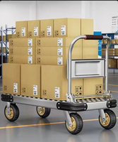 Chariots pliants en acier à quatre roues avec logo exclusif OEM/ODM, plateforme personnalisable, roues pivotantes durables pour le stockage et le shopping
