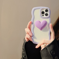 Coque de téléphone mignonne style Ins pour iPhone 15 16 Pro, étui de téléphone tendance pour filles avec motif cœur pour iPhone 15 14 13 12