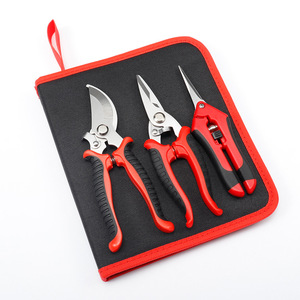 Juego de tijeras de podar de acero inoxidable de 5 mm a 1 cm para jardinería y poda de árboles frutales con mangos ergonómicos - Product Image 1