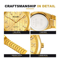 Montre analogique à quartz pour homme SKMEI 2761, en acier inoxydable de luxe, avec un boîtier de 10 mm d'épaisseur, design élégant et charmant pour un usage quotidien