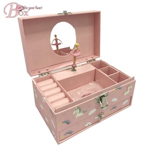 Ballerina Drawer Box Princess Musical Jewelry Boxes Decoration Unicorn Girls Ballet Music Box Custom