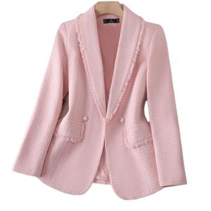 Blazer para Mujer Tallas S-4XL, Prenda Exterior Nueva de Alta Gama, Blazer de <span class=keywords><strong>Tweed</strong></span> Rugoso con Estilo Lujoso para Fiesta - Product Image 1