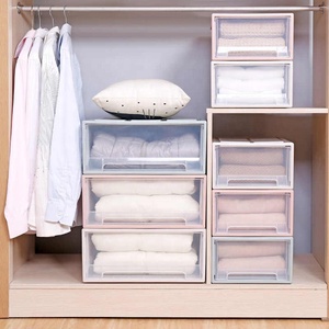 Kotak penyimpanan Laci plastik, Laci <span class=keywords><strong>Organizer</strong></span> rumah tangga laci loker portabel dapat ditumpuk untuk pakaian <span class=keywords><strong>Bra</strong></span> lemari stok tersedia - Product Image 3