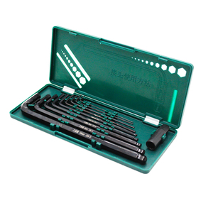 <span class=keywords><strong>10</strong></span> pz chiavi esagonali in acciaio CR-V <span class=keywords><strong>a</strong></span> <span class=keywords><strong>brugola</strong></span> <span class=keywords><strong>chiave</strong></span> esagonale <span class=keywords><strong>a</strong></span> combinazione nera - Product Image 2