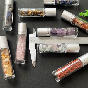 Botella de Perfume con <span class=keywords><strong>Rodillo</strong></span> de Cristal de <span class=keywords><strong>Cuarzo</strong></span> para Aceites Esenciales, Grava de Cristal Mixta para Meditación y Reiki, Venta al por Mayor - Product Image 5
