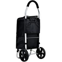 Chariot de courses pliable avec roues, sac de transport robuste, panier roulant amovible en tissu Oxford pour les voyages et l'usage quotidien