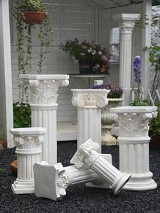 Soporte para Macetas de Estilo Europeo, de Óxido de Magnesio Blanco, Retro, con Forma de Columna Romana, Ecológico, Semielaborado, para Decoración de Jardín y Bodas - Product Image 5