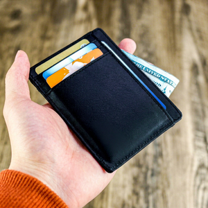 Wholesale Genuine Leather <b>Card</b> <b>Holder</b> RFID Blocking <b>Slim</b> Credit <b>Card</b> Case Custom Logo Pocket Cardholder LNCR-0001C - Product Image 1