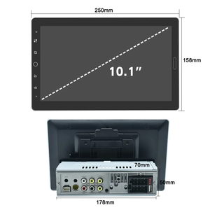 Estéreo de coche 10 pulgadas 1 Din MP5 REPRODUCTOR DE Audio Multimedia FM Carplay <span class=keywords><strong>Android</strong></span> Auto pantalla táctil Single Din Car Radio - Product Image 1