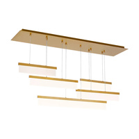 Suspension linéaire nordique, design moderne, luminaire de luxe en métal pour salle à manger, îlot de cuisine, bar, lustre