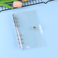 Classeurs de budget personnalisés transparents souples à 6 anneaux en PVC pour carnet, classeur à feuilles mobiles A5 A7 A6