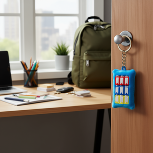 Llavero Keychain 9 Pcs Multicolor With Labels For Organization - Product Image 3