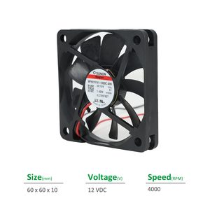 SUNON MF60101V1-1000C-A99 60x60x10mm 12VDC 108mA 1.42W 4000RPM 16.3CFM Electric OEM/ODM Vapo Bearing Cabinet Axial Fan Plastic - Product Image 2