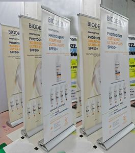 Support de bannière enroulable en alliage d'aluminium personnalisé - Portable, rétractable, réglable en hauteur et pliable pour une utilisation en intérieur/extérieur - Product Image 2