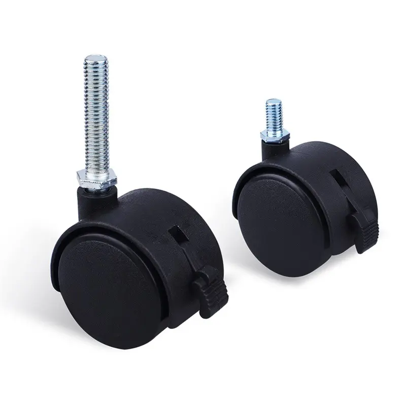 TOPCENT wholesale 2 inch Stem swivel furniture caster Nylon/PU wheel office Pin caster wheels for chair