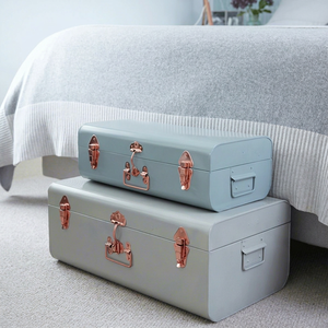Juego de 3 Cajas de Almacenamiento de Hierro con Diseño de Unicornio, Cajas Decorativas Vintage, Duraderas, Fáciles de Limpiar, Diseño Europeo para - Product Image 1