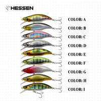 Leurre de pêche OEM avec yeux 3D, 45mm 4g, 65mm 8g, leurre dur en plastique, wobbler, crankbait, pour la pêche en mer, au bar, à la truite et au brochet