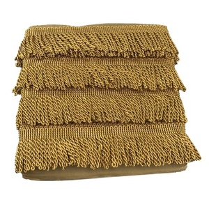 Ultramarine Màu Xanh 6 Cm 2.5 Inch Vàng <span class=keywords><strong>Fringe</strong></span> <span class=keywords><strong>Trim</strong></span> 12 Yard Giá Trị Gói Cho Hàng May Mặc Giày Túi Trang Trí - Product Image 1