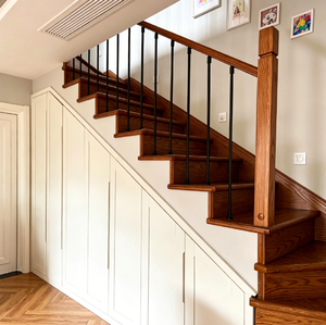 Poste de Escalera de Madera Maciza de 5x5x34.5 Pulgadas, Piezas Tradicionales para Escaleras, Duradero, Ecológico, Listo para Acabado - Product Image 6