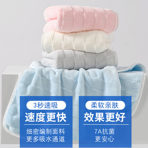 Serviette de bain Chu Hui extra épaisse en polaire corail antimicrobienne pour la maison et la plage - Product Image 2