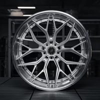 Jantes SRD Custom Polish 5x130 5x120 5114.3 15 18 19 20 21 22 pouces, jantes en alliage d'aluminium forgé concaves en 2 parties pour BMW