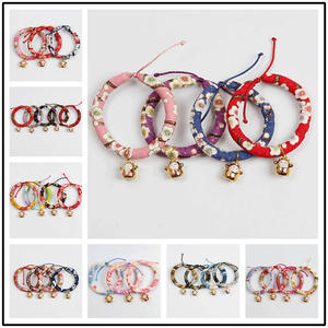 <span class=keywords><strong>Collar</strong></span> de Gato de Poliéster Estilo Japonés con Campana, Etiqueta Personalizable para Perros, <span class=keywords><strong>Collar</strong></span> DIY para Mascotas, para Gatos y Perros - Product Image 3