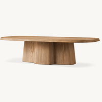 Table basse de salon Rhoohill, style moderne personnalisé, de haute qualité, en bois massif, table à thé longue rétro