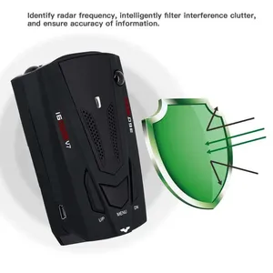 V7 Radar Detector Voice Alert & Car Speed Alarm System With 360 Degree <b>Detection</b> Car Electronic <b>Dog</b> Vehicle Mobile Radar Speedom - Product Image 2
