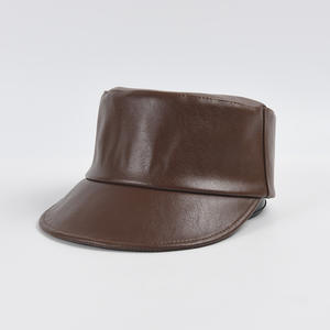 Sombrero <span class=keywords><strong>de</strong></span> montar a <span class=keywords><strong>caballo</strong></span> <span class=keywords><strong>de</strong></span> cuero PU nuevo <span class=keywords><strong>de</strong></span> color sólido vintage - Product Image 5