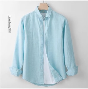 QFZ2668 -เสื้อเชิ้ตลำลองแขนยาวสำหรับผู้ชาย - Product Image 5