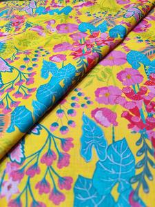 High Quality Woven Floral Printed Chanderi <b>Silk</b> <b>Fabric</b> Lightweight Multicolor Soft Breathable Kurti Dupatta Suit Dress Making - Product Image 4