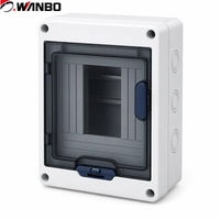 Boîtier de distribution étanche IP65 Wanbo-393 en ABS avec fenêtre visible pour construction extérieure et panneau électrique