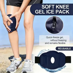 Bandages de compression réutilisables pour thérapie chaude et froide, pour <span class=keywords><strong>genoux</strong></span> et pieds, avec pack de gel froid/chaud, soulagement des douleurs articulaires, arthrite, gonflements, contusions - Product Image 2