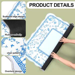 Tapis de jeu antidérapant de qualité supérieure avec bords festonnés pour un jeu sécurisé de Mahjong, de <span class=keywords><strong>dominos</strong></span> et de cartes sur n'importe quelle table - Product Image 3