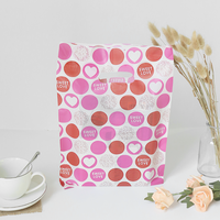 40*50cm Poignées découpées Porte-doigts Sacs cadeaux en plastique PE Sac à provisions pour vêtements Cosmétique Papeterie
