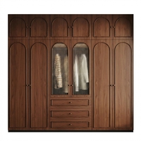 Armoire Moderne de Luxe en Bois Massif à Panneaux Plats avec 3 Tiroirs - Meuble de Chambre Écologique Gain de Place et Durable