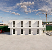 Maison préfabriquée modulaire mobile en conteneur plat avec un design moderne pour un usage en appartement et en bureau
