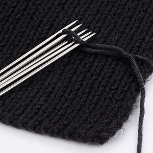 Calcetines tejidos con aguja corta de acero de 20cm, zapatos de muñeca <span class=keywords><strong>para</strong></span> bebé, aguja de palo, aguja de acero inoxidable hueca de doble punta, venta al por mayor - Product Image 4